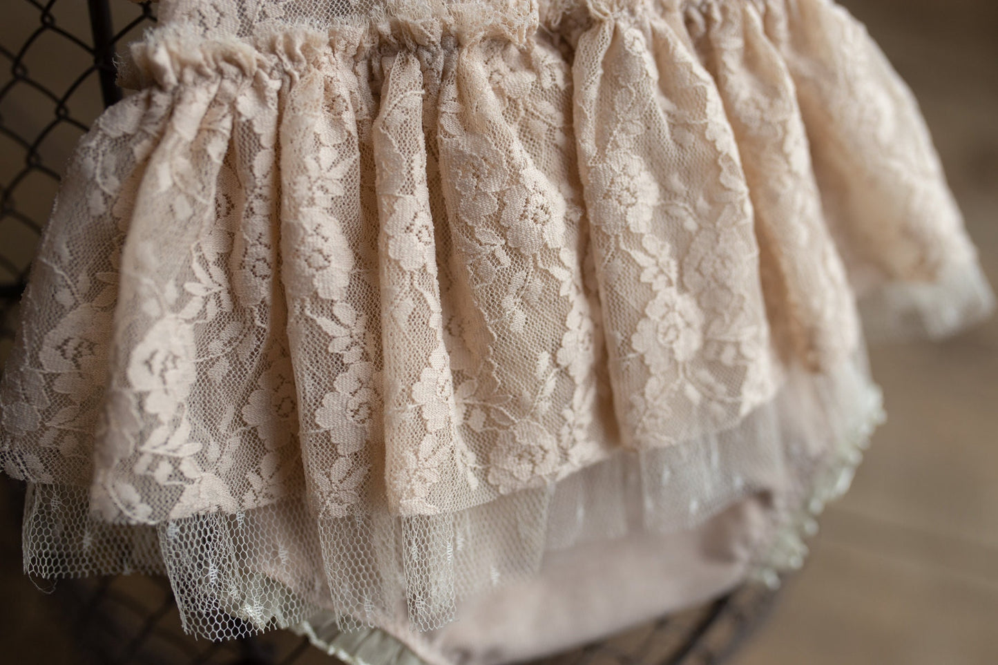 Beige romper newborn girl elegant lace trim,Newborn Girl Outfit,Newborn Photography Prop,Newborn Photo Prop,Newborn baby gift,Pregnancy gift