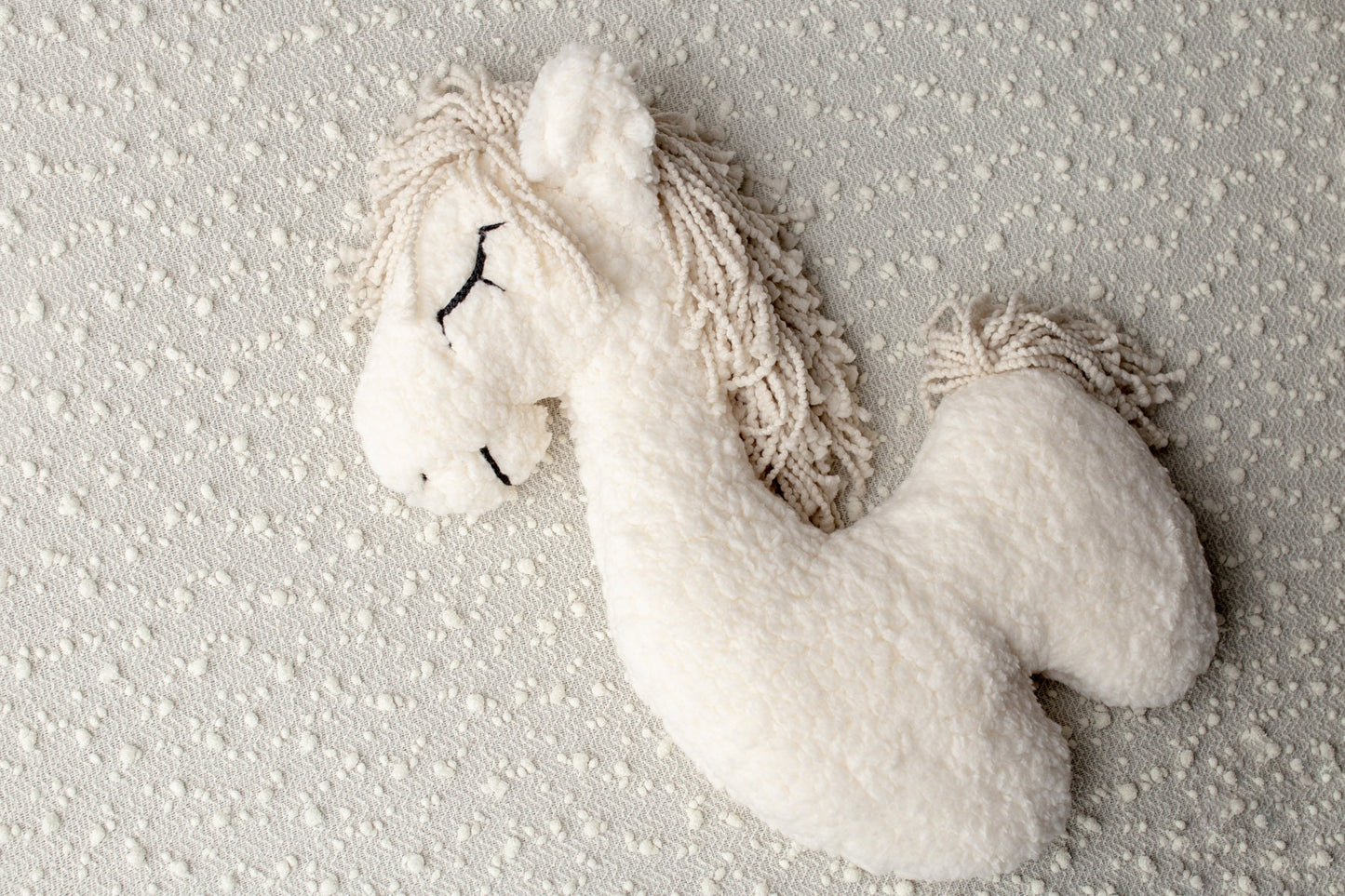 Posing toy for newborn photo shoots. The shade of the mane and tail may vary,Newborn Photography Props,Newborn Photo Props