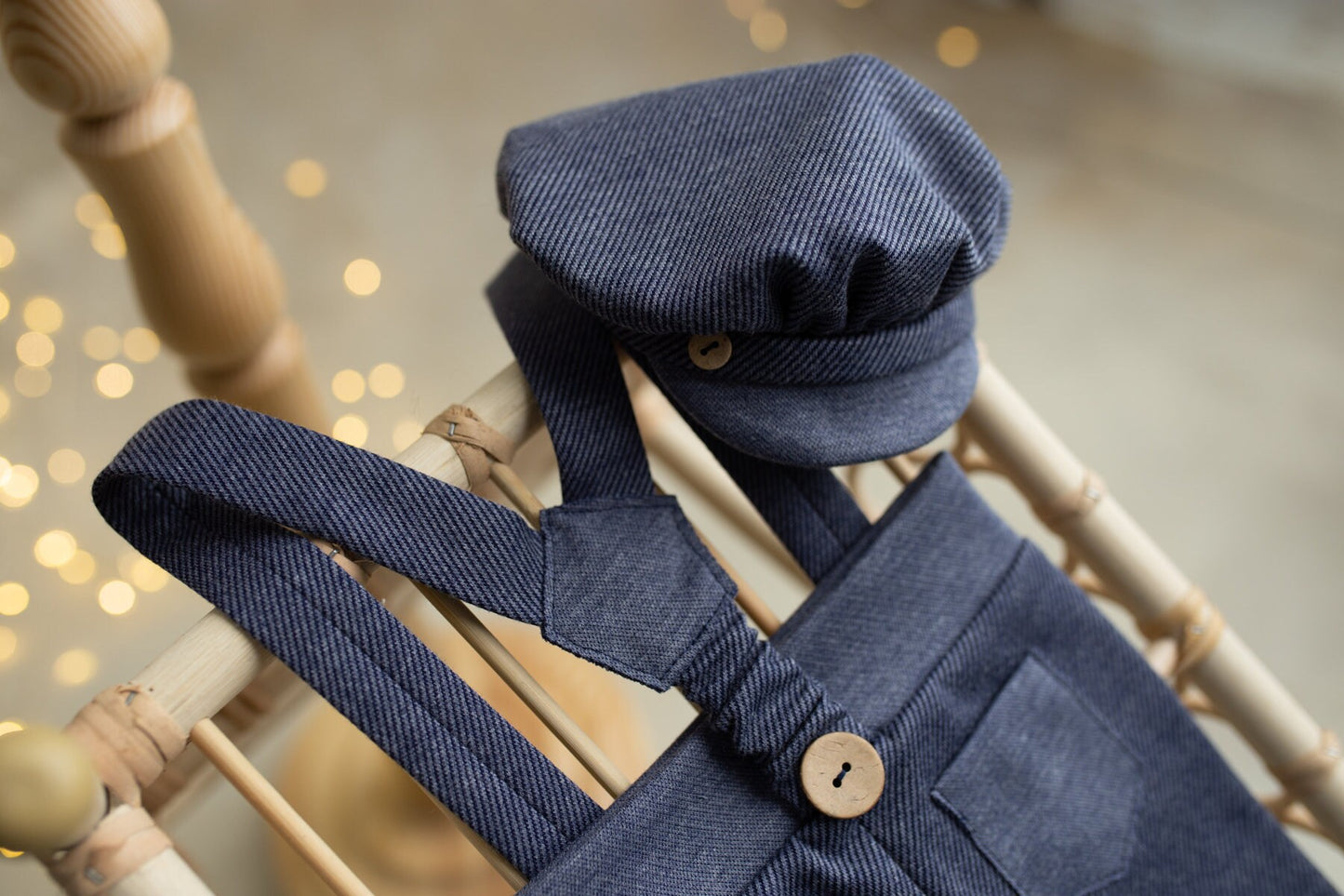 Newborn boy Romper with suspenders and stylish hat,Newborn Photography props,Newborn Photo Props,Newborn Outfit for Boy,newborn prop set