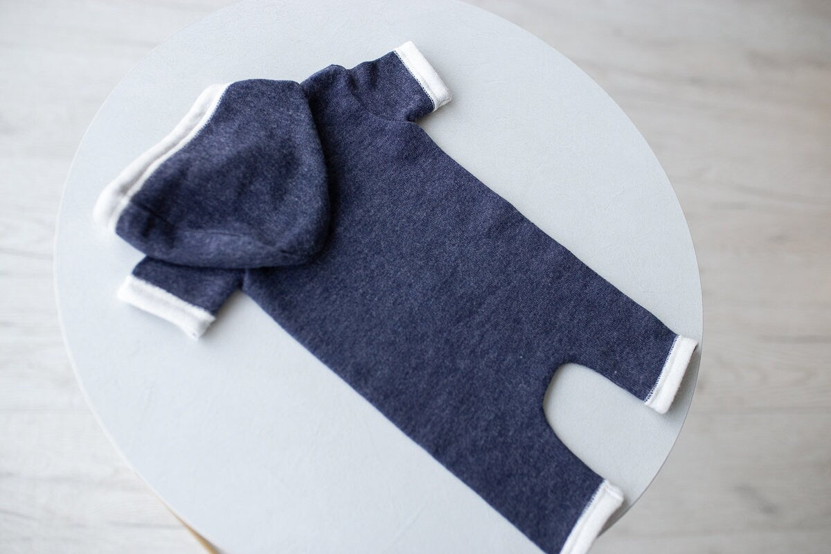 Newborn boy photo outfit,Newborn Outfit Photo Props,Romper with hood,Newborn Photography props,Newborn Photo Props,Newborn Outfit Boy, RTS!