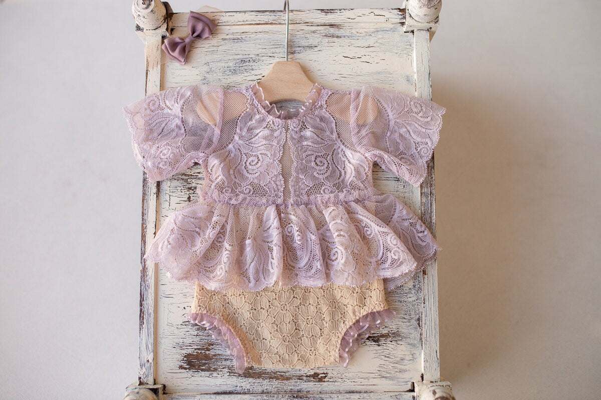 Photo outfit Baby Girl lace romper, Newborn Girl Outfit, Newborn Lace Romper, Newborn Outfit, Newborn Photography Props, Newborn Photo Props