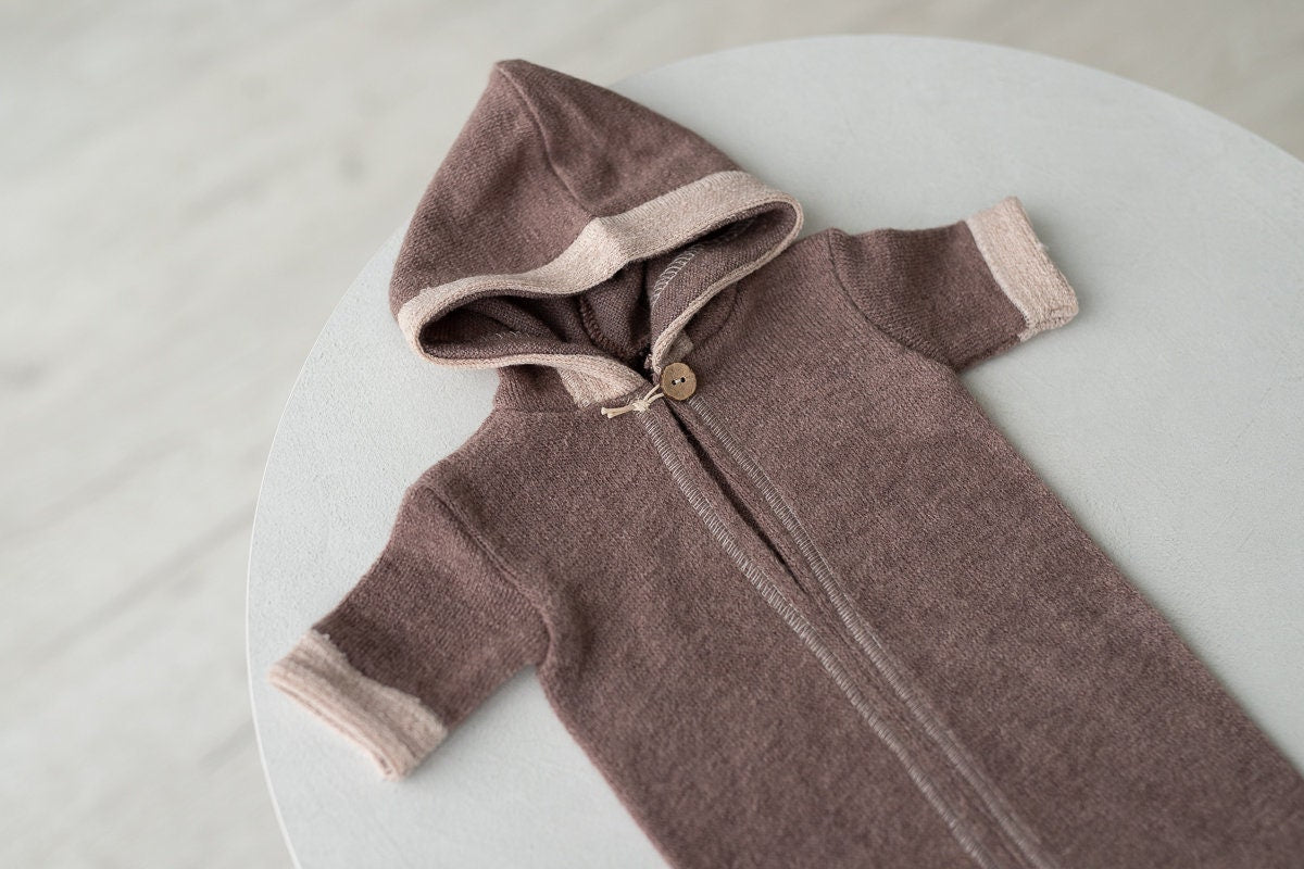 Newborn boy photo outfit, Newborn Outfit Photo Props,Romper with hood, Newborn Photography props,Newborn Photo Props,Newborn Outfit for Boy