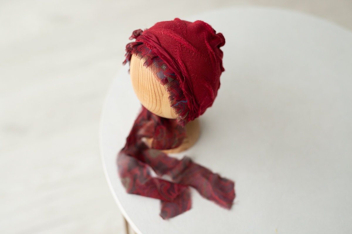 Newborn Knitted fabric Bonnet,Newborn Knit Sleep Hat,Newborn Hat,Newborn outfit,Newborn cap,Newborn photography,Newborn Knitted Sleeper Hat