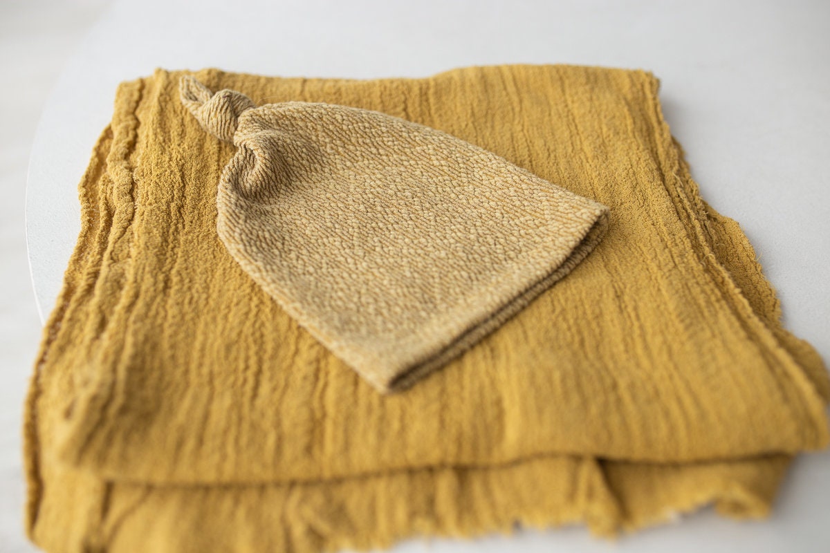 Mustard Newborn Photography Prop Set,Photo Prop,Newborn set,Newborn photo prop,Newborn photography outfit,Newborn knitted hat,Knitted Bonnet