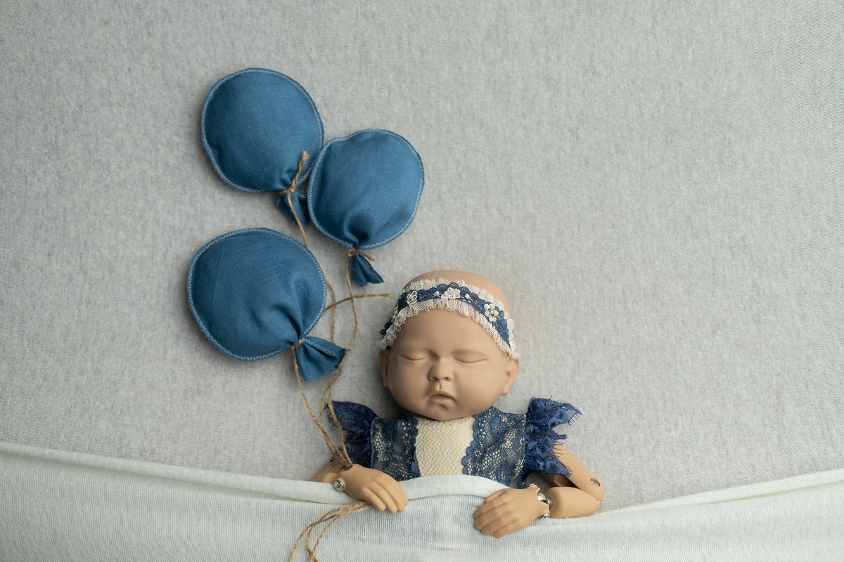 Newborn linen balloons Toys, Newborn Photography Props Set,Newborn Balloon Decor, Newborn Cloud Props,Small Linen Balloons Props, RTS!