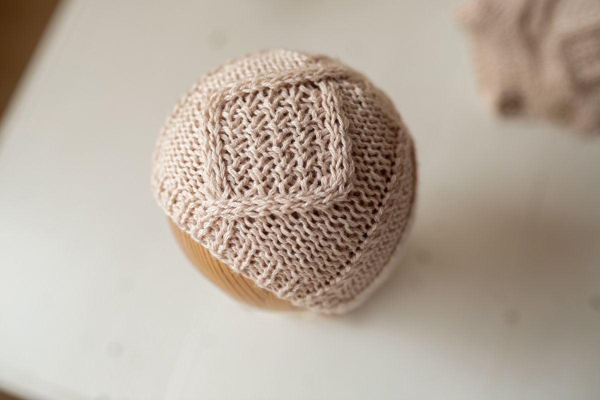 Knitted romper & bonnet,Newborn Photography Prop Set,Newborn photography outfit,Newborn girl photoshoot outfit,Pregnancy gift,Newborn props