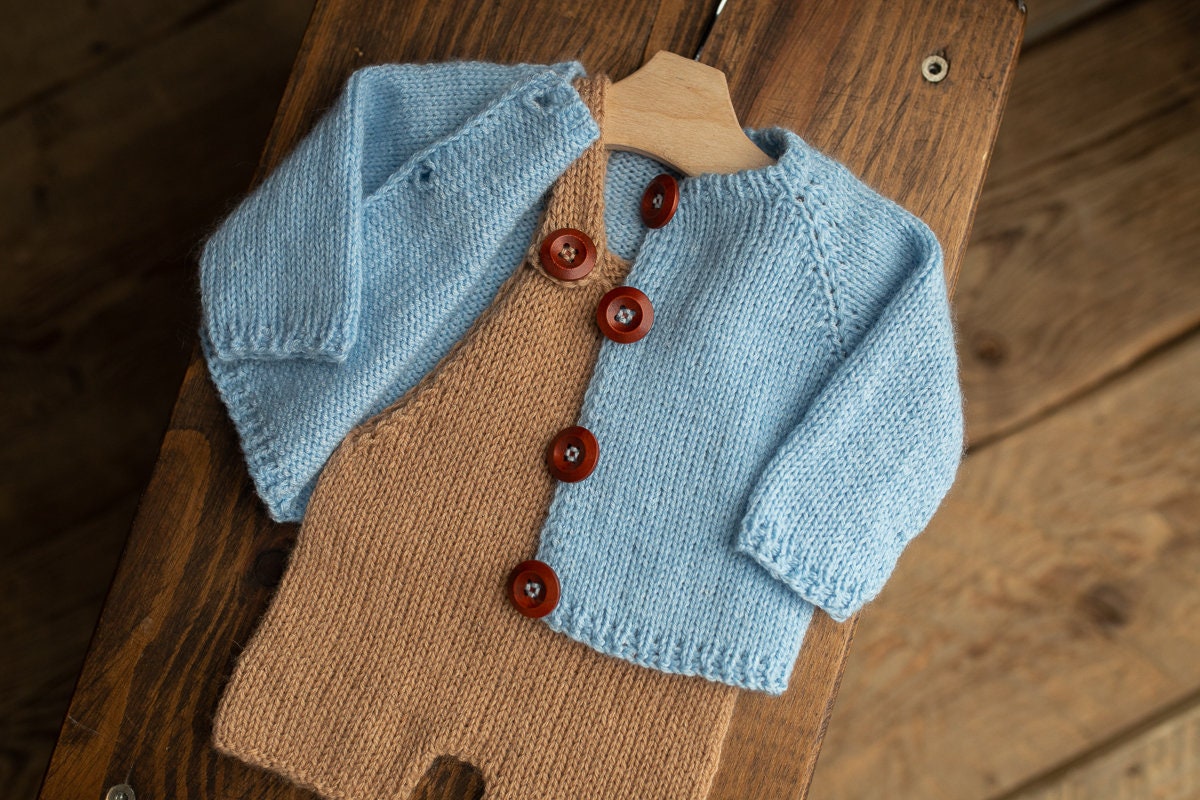 Newborn knitted Set-Romper,Bonnet,Bunny Toy,Jacket,Newborn photography outfit,Сable knit romper,Pregnancy gift,newborn props