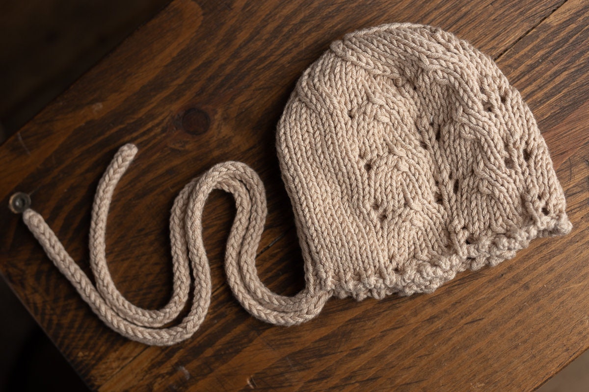 Knitted romper & bonnet,Newborn Photography Prop Set,Newborn photography outfit,Newborn girl photoshoot outfit,Pregnancy gift,Newborn props