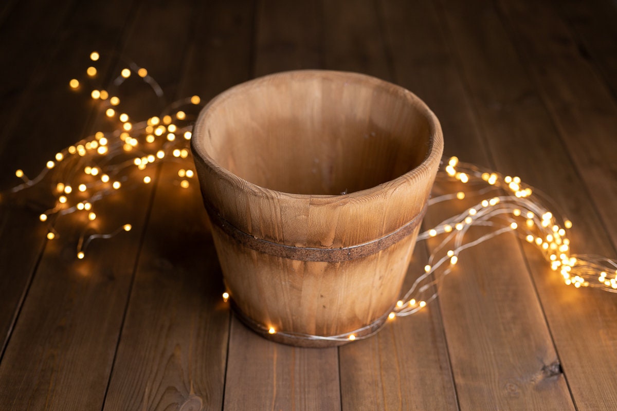 Newborn wood bucket,Newborn bucket,Newborn bowl,Newborn wooden bowl,Carved Wooden bucket,Newborn photography,Newborn photo prop