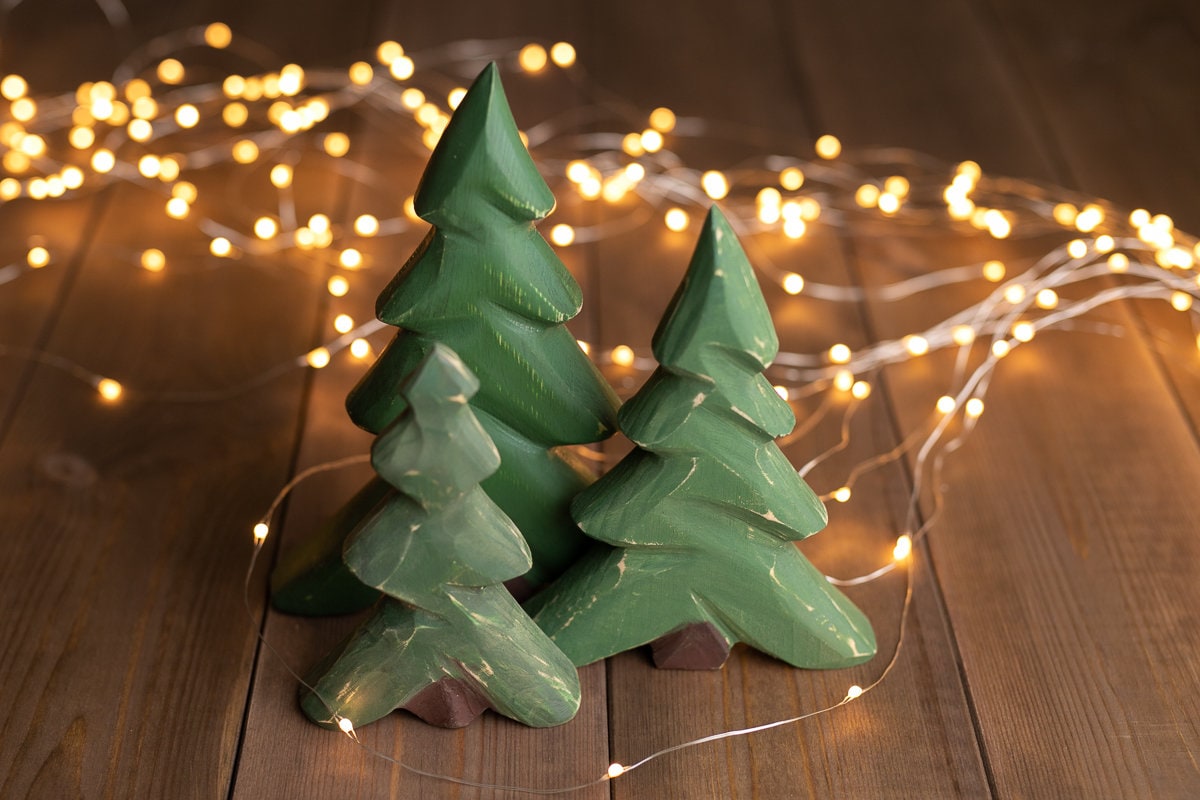 CHRISTMAS TREES, Set of 3 pсs. wooden christmas trees,winter props,christmas props,vintage style, photo prop,newborn props,photography props