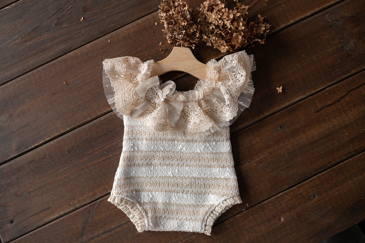 Newborn girl Romper & Headband,Newborn photography girl outfit,Newborn Outfit,Newborn Photography Prop,Newborn Photo Prop,Newborn Romper