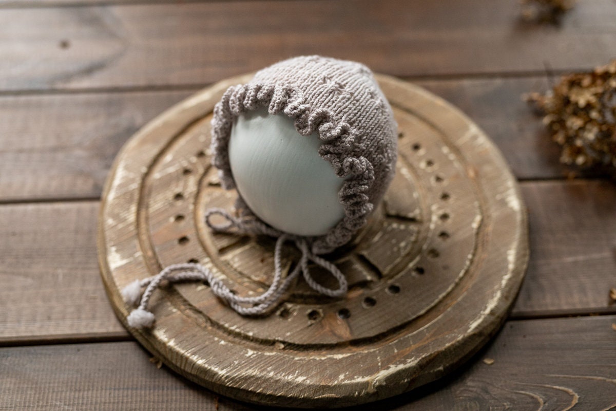 Newborn Knit Bonnet,Newborn Hat,Newborn Knit Sleep Hat,Newborn outfit,Newborn cap,Newborn photography,Newborn Knitted Sleeper Hat