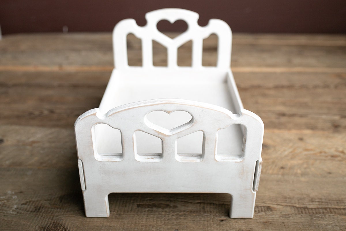 Newborn Wooden Bed,Real Wood Newborn crib Prop,Newborn Photography Props,Newborn Photo Prop,Nursery Decor,Doll Bed,Rustic Wooden Bed