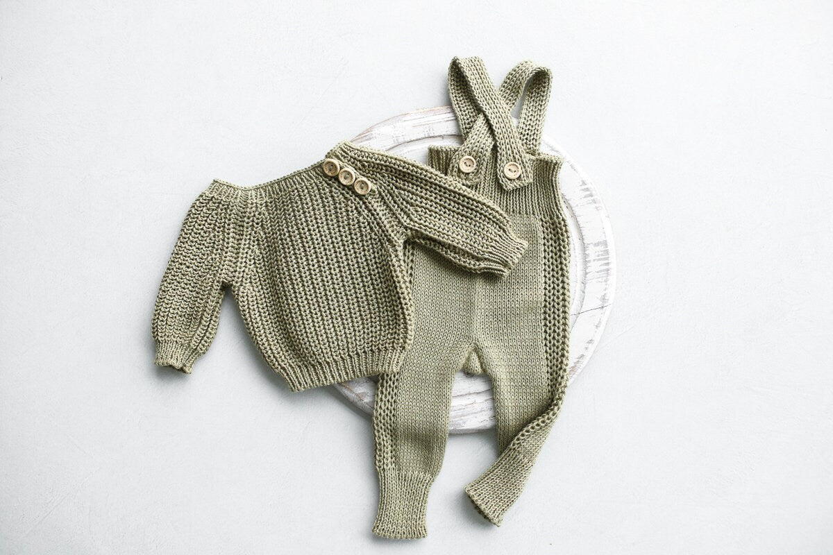 Newborn Knited set,Newborn Knit romper,Newborn Hat,Newborn outfit,Newborn photography,Pregnancy gift,Knitted newborn photo props