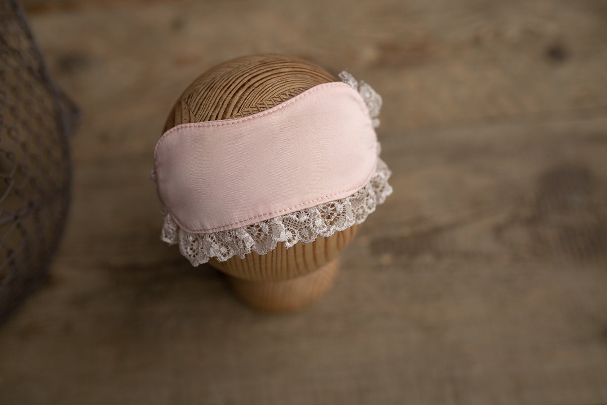Baby girl outfit,evening robe & blindfold,Photo prop Newborn,Newborn photo prop,Newborn Outfit,Newborn photo outfit girl,Newborn prop outfit