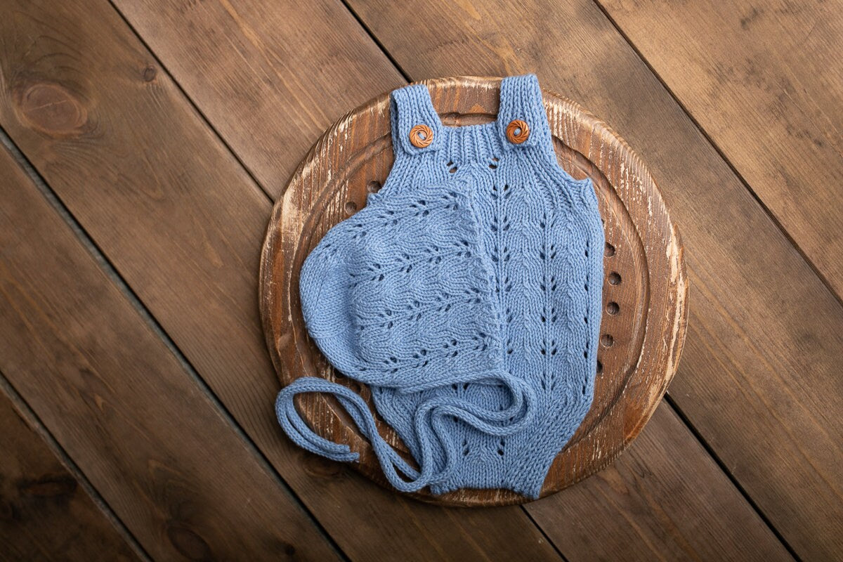 Knitted romper and bonnet,Newborn knitted Set,Newborn photography outfit,Newborn girl photoshoot outfit,Pregnancy gift,newborn knit outfit