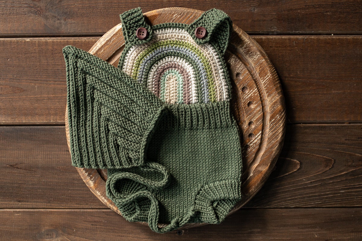 Newborn Knit romper,Newborn Knited set,Newborn Hat,Newborn outfit,Newborn cap,Newborn photography,Pregnancy gift,Knitted newborn photo props