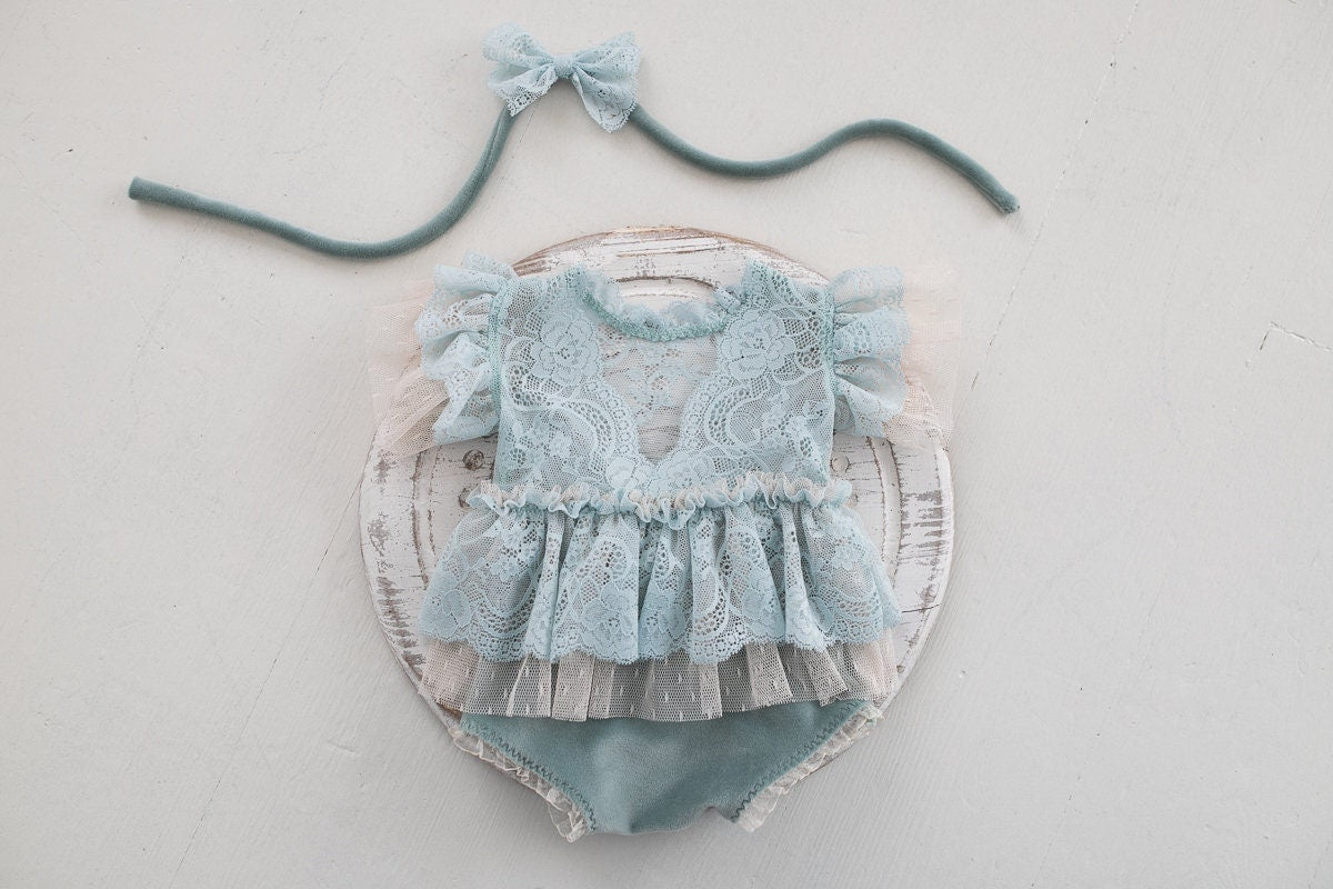 Outfit romper newborn girl & headband,Newborn Girl Outfit,Newborn Photography Props,Newborn baby gift,Pregnancy gift,Newborn Photo Prop