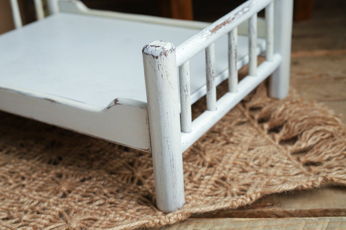 Newborn Wooden Bed,Real Wood Newborn crib Prop,Newborn Photography Props,Newborn Photo Prop,Nursery Decor,Doll Bed,Rustic Wooden Bed