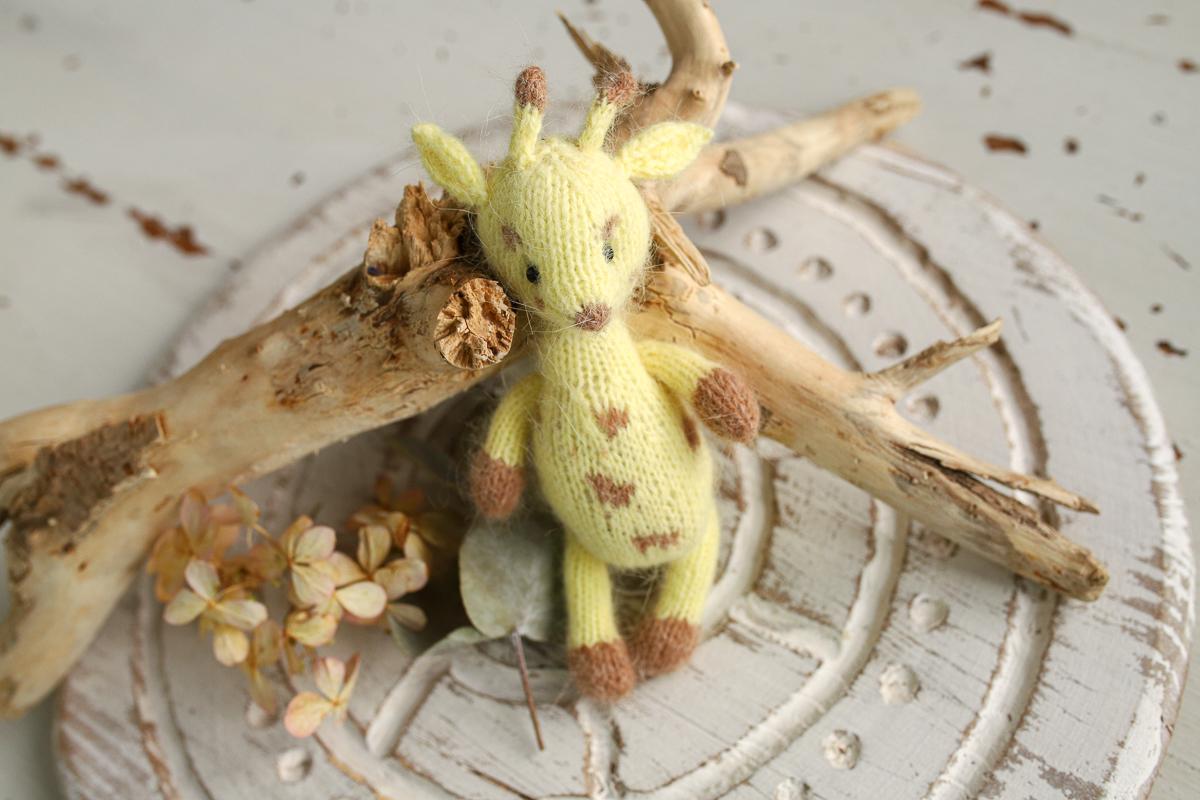 Newborn Knitted Giraffe Photography Props,Newborn Giraffe Hat,Newborn Knit Giraffe Toy,Baby Giraffe Crochet Toy,Newborn Photography Prop