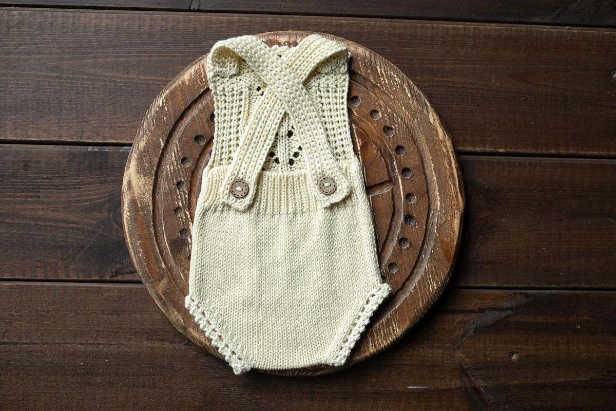 Knitted romper & bonnet,Newborn Photography Prop Set,Newborn photography outfit,Newborn girl photoshoot outfit,Pregnancy gift,Newborn props