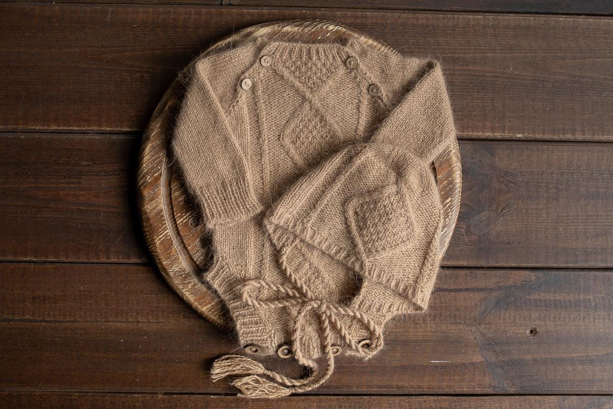 Newborn Knit romper,Newborn Knited set,Newborn Hat,Newborn outfit,Knitted Teddy Bear,Newborn photography,Knitted newborn photo props