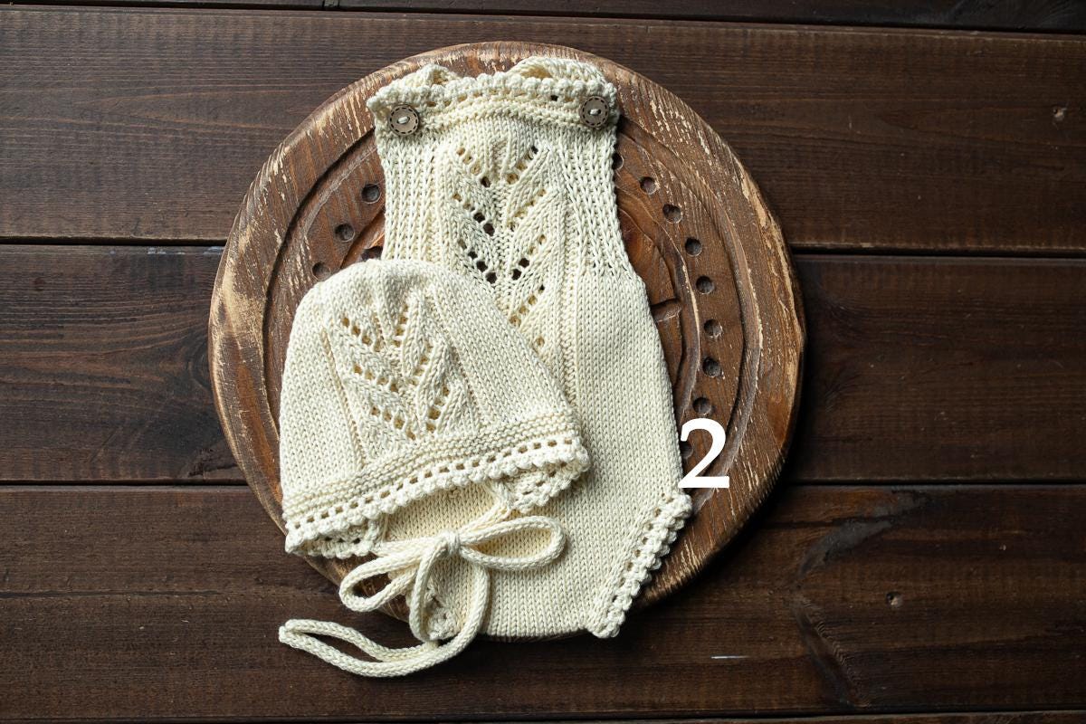 Knitted romper and bonnet,Newborn knitted Set,Newborn photography outfit,Сable knit romper,Pregnancy gift,newborn knit outfit,newborn props