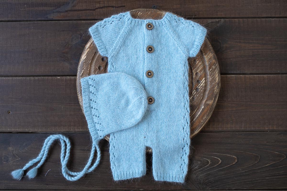 Knitted romper,bonnet and Knit Teddy Bear,Newborn knitted Set,Newborn photography outfit,Pregnancy gift,newborn knit outfit,newborn props