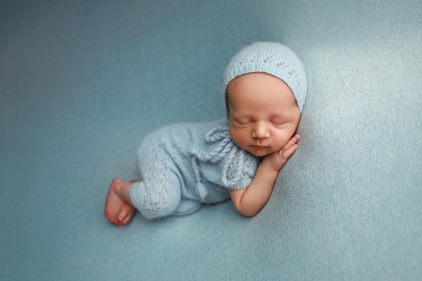 Knitted romper,bonnet and Knit Teddy Bear,Newborn knitted Set,Newborn photography outfit,Pregnancy gift,newborn knit outfit,newborn props