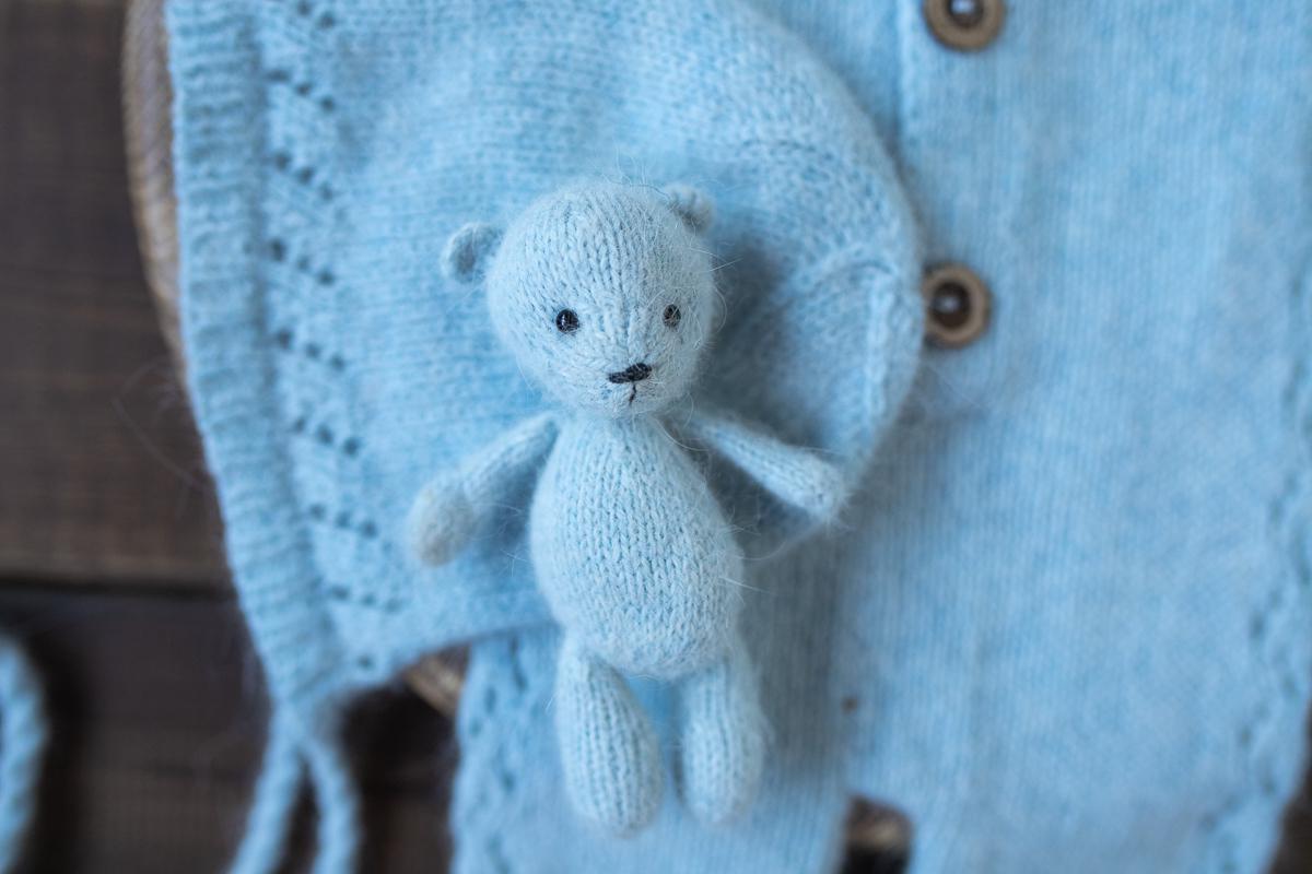 Knitted romper,bonnet and Knit Teddy Bear,Newborn knitted Set,Newborn photography outfit,Pregnancy gift,newborn knit outfit,newborn props