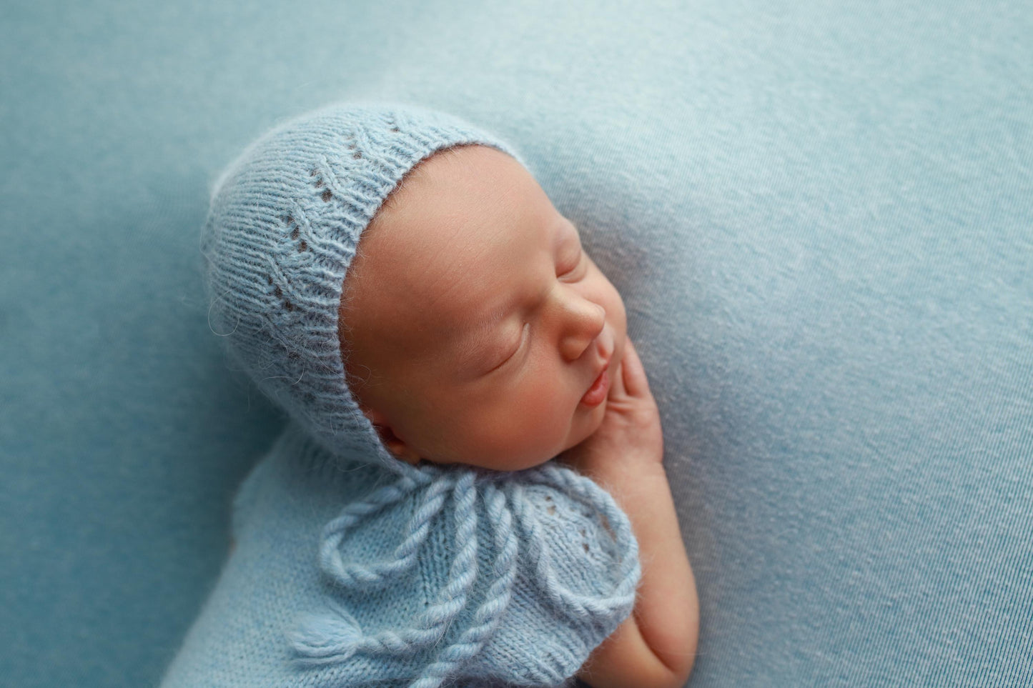Knitted romper,bonnet and Knit Teddy Bear,Newborn knitted Set,Newborn photography outfit,Pregnancy gift,newborn knit outfit,newborn props