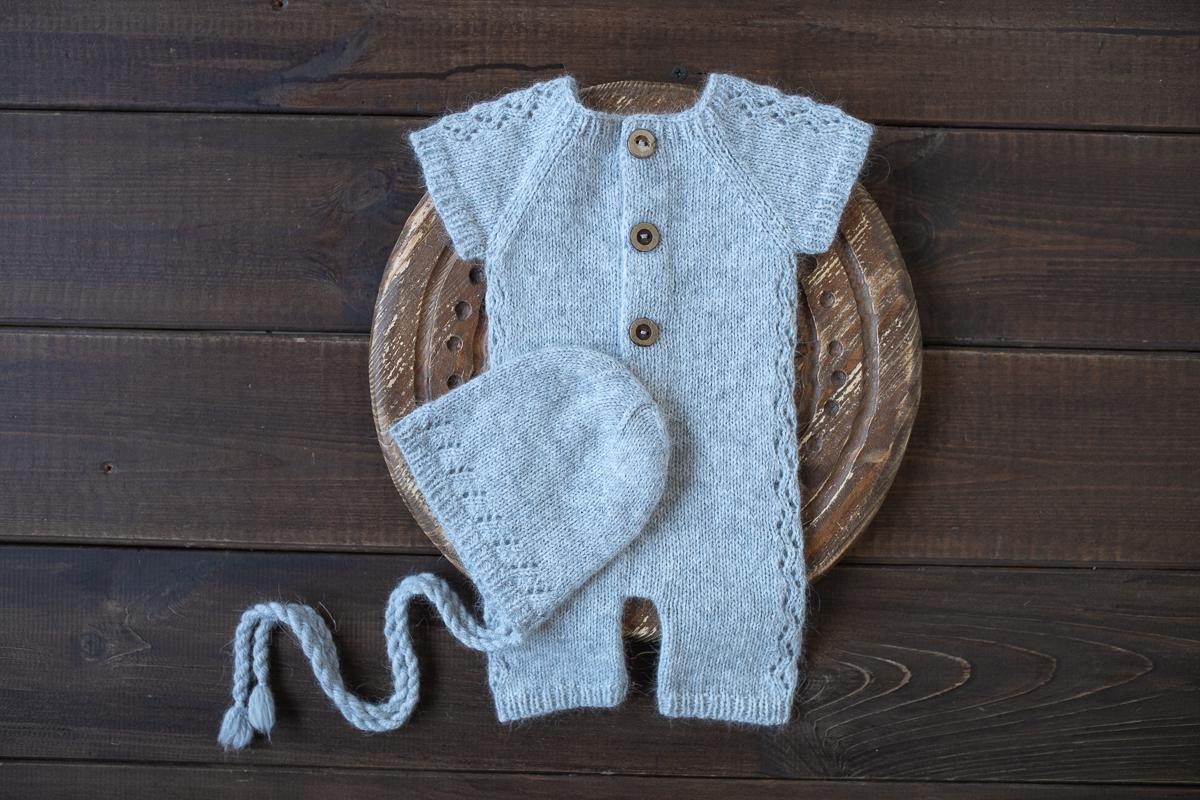 Knitted romper,bonnet and Knit Teddy Bear,Newborn knitted Set,Newborn photography outfit,Pregnancy gift,newborn knit outfit,newborn props