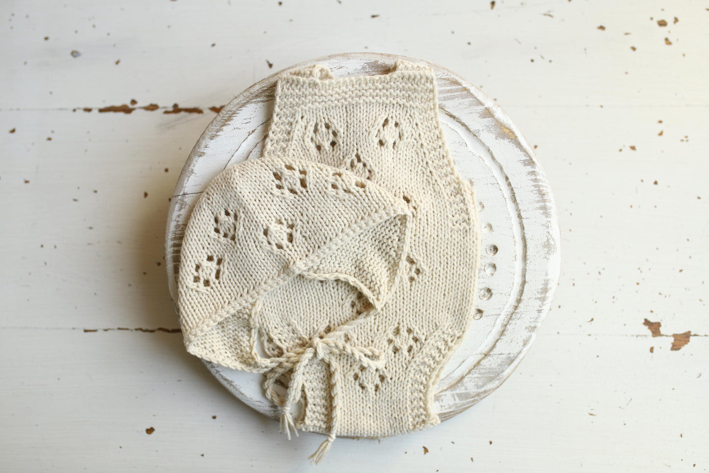 Knitted romper & bonnet,Newborn Photography Prop Set,Newborn photography outfit,Newborn girl photoshoot outfit,Pregnancy gift,Newborn props