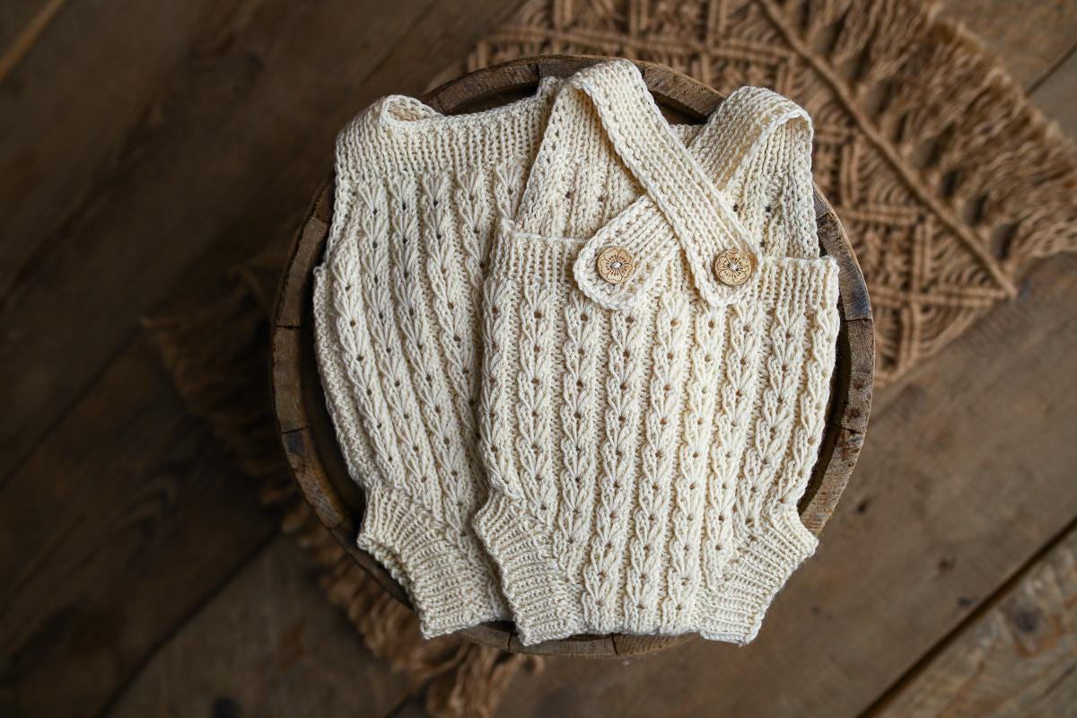 Knitted romper and Headband Set,Newborn Photography Prop Set,Newborn photography outfit,Newborn girl photoshoot outfit,Pregnancy gift