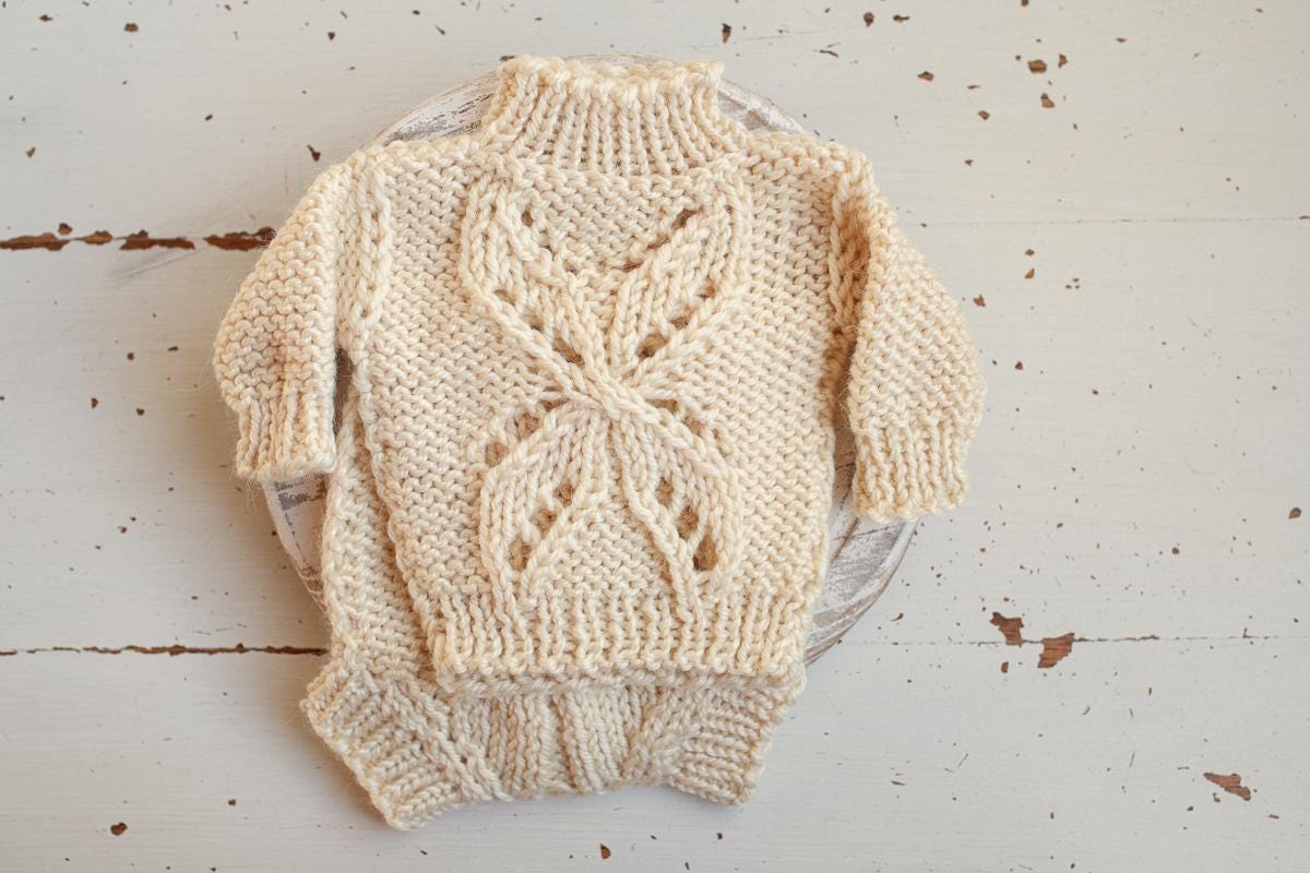 Newborn Knited set, age 0 to 1 m,Newborn Coming Home Outfit Knitted Baby Chunky Sweater,Bloomers,Newborn outfit,Knitted newborn photo props