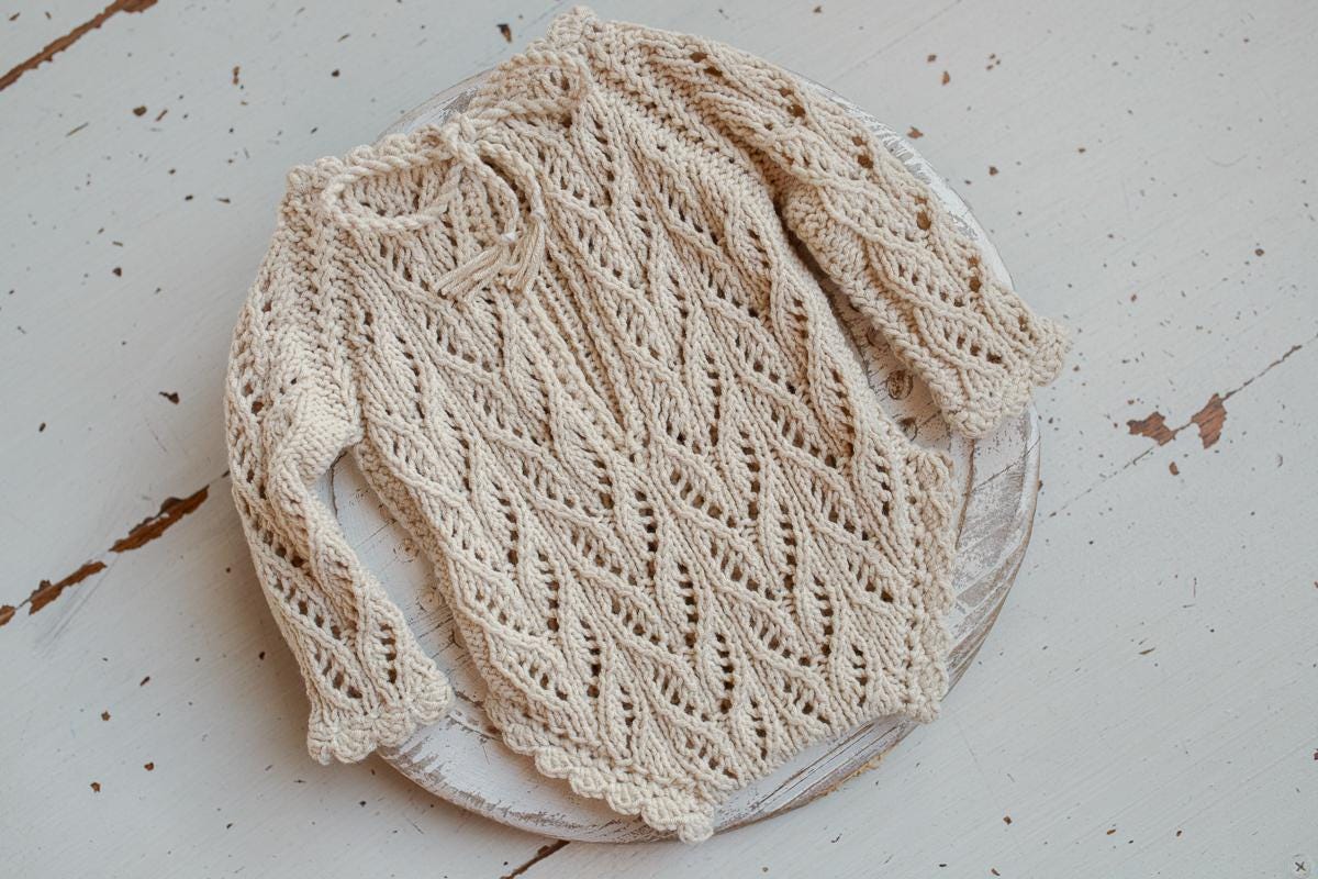 Knitted romper and bonnet,Newborn knitted Set,Newborn photography outfit,Сable knit romper,Pregnancy gift,newborn knit outfit,newborn props