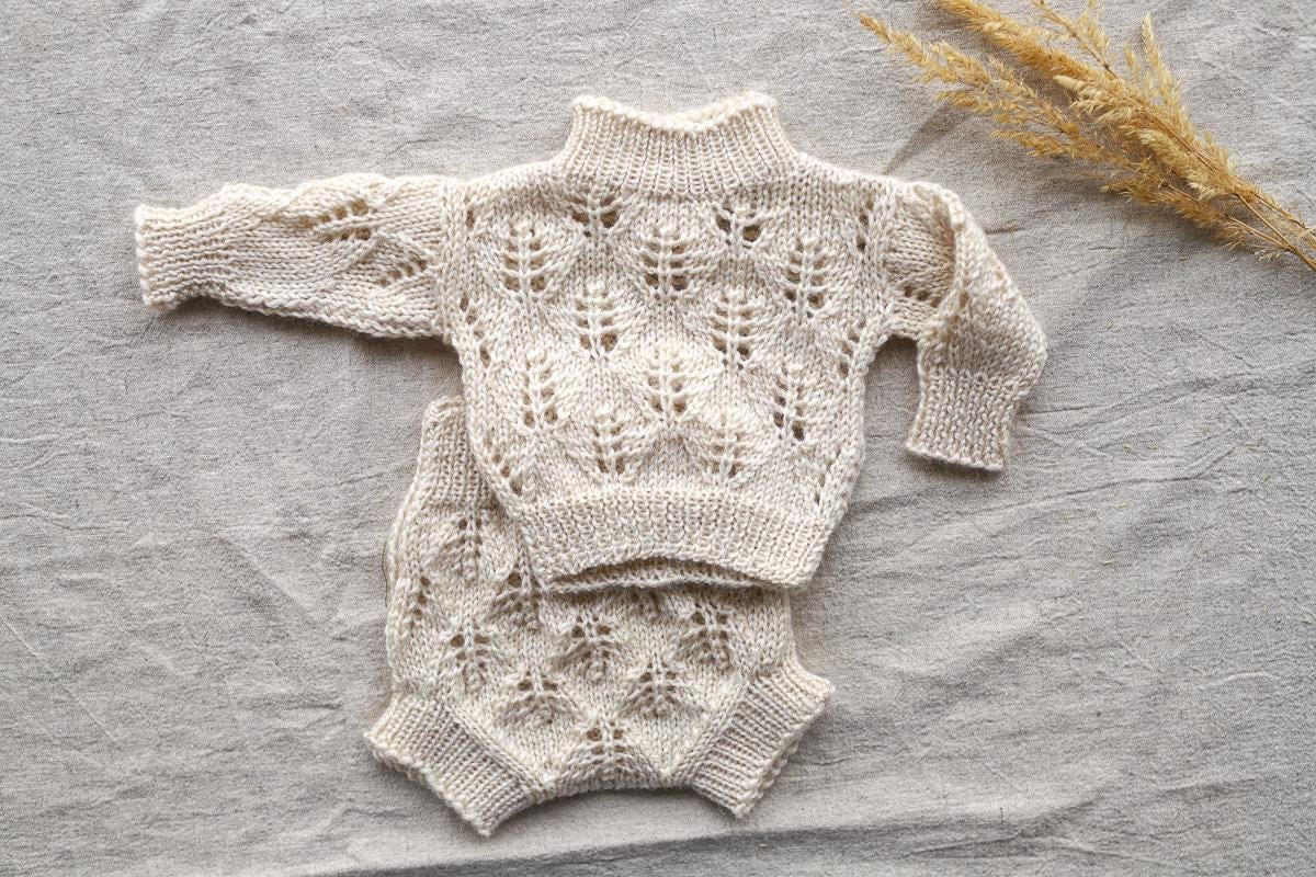 Newborn Knited set,Newborn Coming Home Outfit Knitted Baby Chunky Sweater,Bloomers,Newborn outfit,Pregnancy gift,Knitted newborn photo props