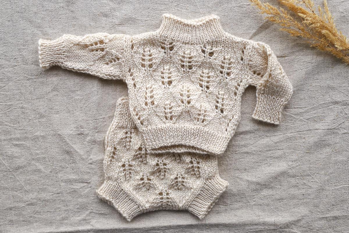 Newborn Knited set,Newborn Coming Home Outfit Knitted Baby Chunky Sweater,Bloomers,Newborn outfit,Pregnancy gift,Knitted newborn photo props
