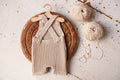 Knitted jumpsuit, bonnet and booties for a newborn, merino wool clothing set, newborn photo shoot props, newborn photo shoot clothes, hospital discharge clothes. (Copy) (Copy)