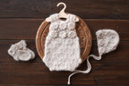 Knitted romper and bonnet,Newborn knitted Set,Newborn photography outfit,Сable knit romper,Pregnancy gift,newborn knit outfit,newborn props (Copy) (Copy)