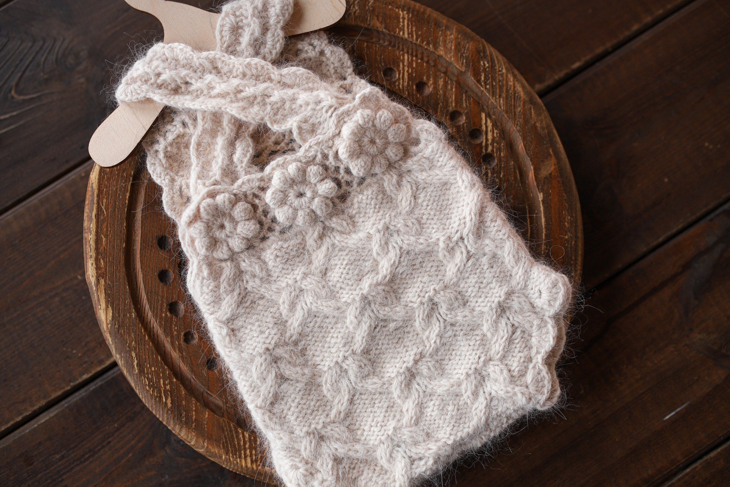 Knitted romper and bonnet,Newborn knitted Set,Newborn photography outfit,Сable knit romper,Pregnancy gift,newborn knit outfit,newborn props (Copy) (Copy)