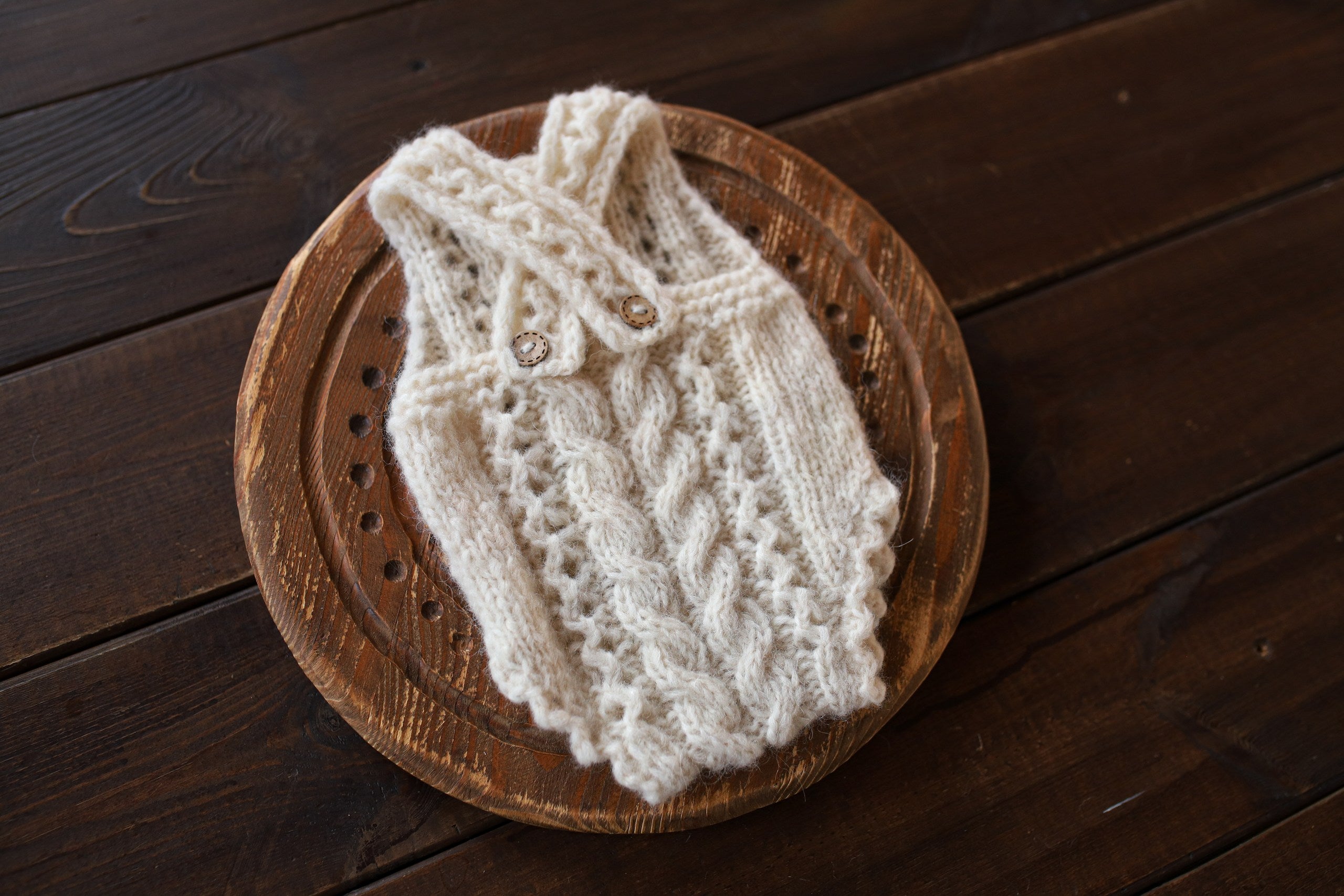 Newborn Baby Set: Romper and Cap, Gender Neutral Baby Outfit, Wool Blend Romper, Newborn Photo Shoot Outfit, Newborn Photo Prop Set, Baby Shower Gift (Copy)