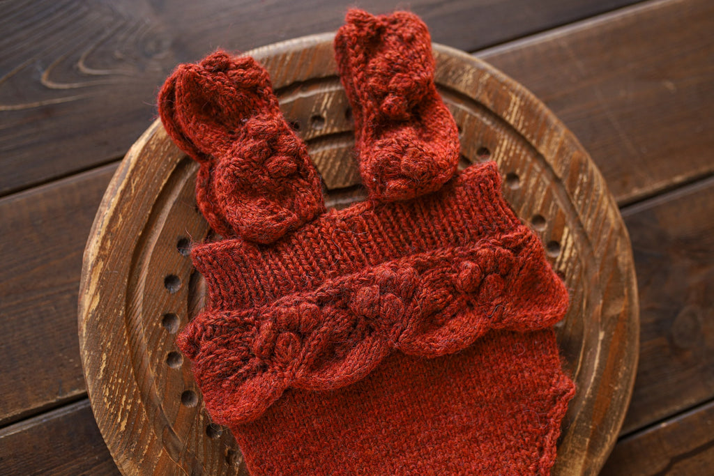 Knitted romper and bonnet,Newborn knitted Set,Newborn photography outfit,Сable knit romper,Pregnancy gift,newborn knit outfit,newborn props (Copy) (Copy) (Copy)
