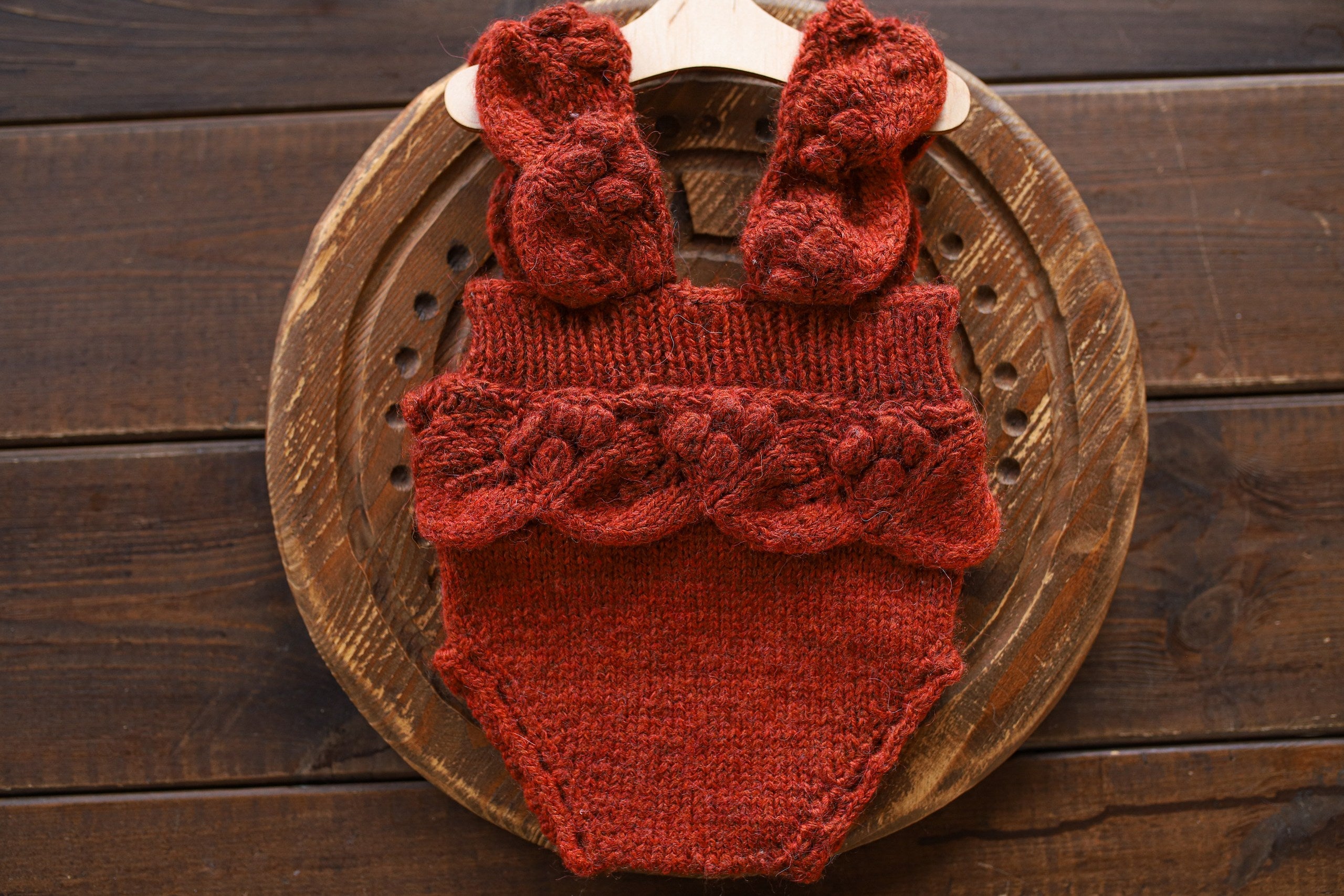 Knitted romper and bonnet,Newborn knitted Set,Newborn photography outfit,Сable knit romper,Pregnancy gift,newborn knit outfit,newborn props (Copy) (Copy) (Copy)