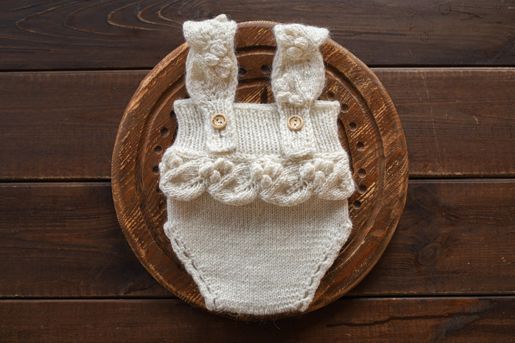 Newborn Baby Set: Romper and Cap, Gender Neutral Baby Outfit, Wool Blend Romper, Newborn Photo Shoot Outfit, Newborn Photo Prop Set, Baby Shower Gift (Copy) (Copy)