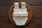 Newborn Baby Set: Romper and Cap, Gender Neutral Baby Outfit, Wool Blend Romper, Newborn Photo Shoot Outfit, Newborn Photo Prop Set, Baby Shower Gift (Copy) (Copy)