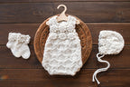 Knitted romper and bonnet,Newborn knitted Set,Newborn photography outfit,Сable knit romper,Pregnancy gift,newborn knit outfit,newborn props (Copy) (Copy)