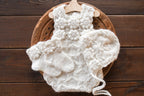 Knitted romper and bonnet,Newborn knitted Set,Newborn photography outfit,Сable knit romper,Pregnancy gift,newborn knit outfit,newborn props (Copy) (Copy)