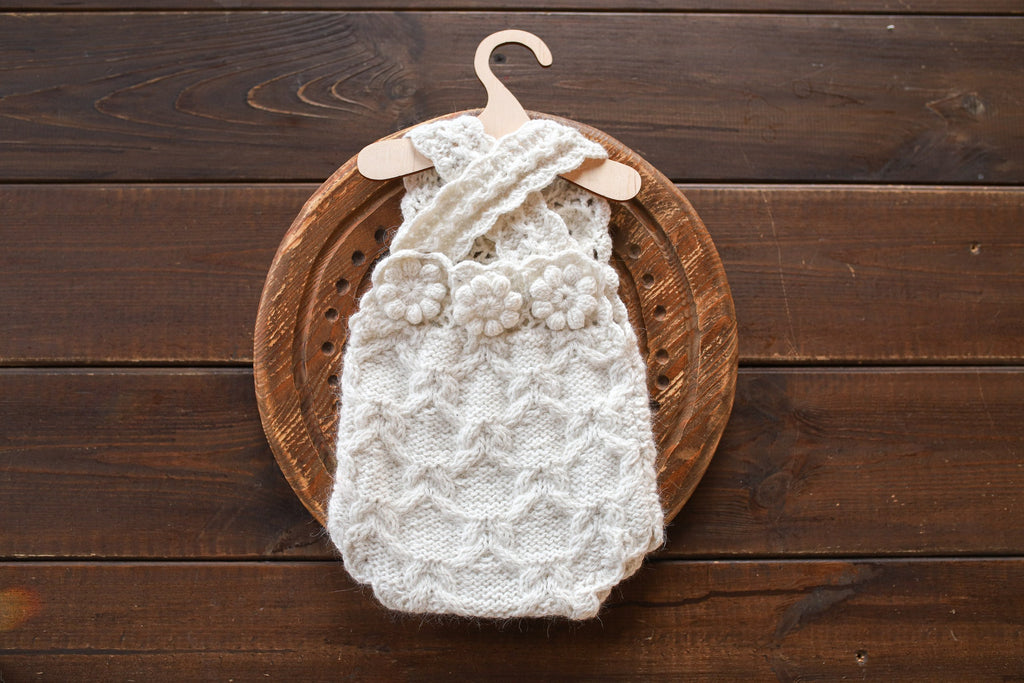 Knitted romper and bonnet,Newborn knitted Set,Newborn photography outfit,Сable knit romper,Pregnancy gift,newborn knit outfit,newborn props (Copy) (Copy)