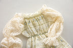 Ivory Floral Newborn Bloomers & Headband Set | Newborn Photo Prop
